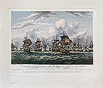 A representation of the obstinate Engagement between British Squadron and the Dutch Squadron5th of August 1781